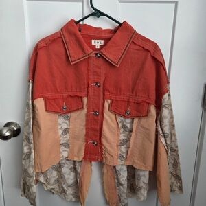 POL Women's Orange and Tan Jacket